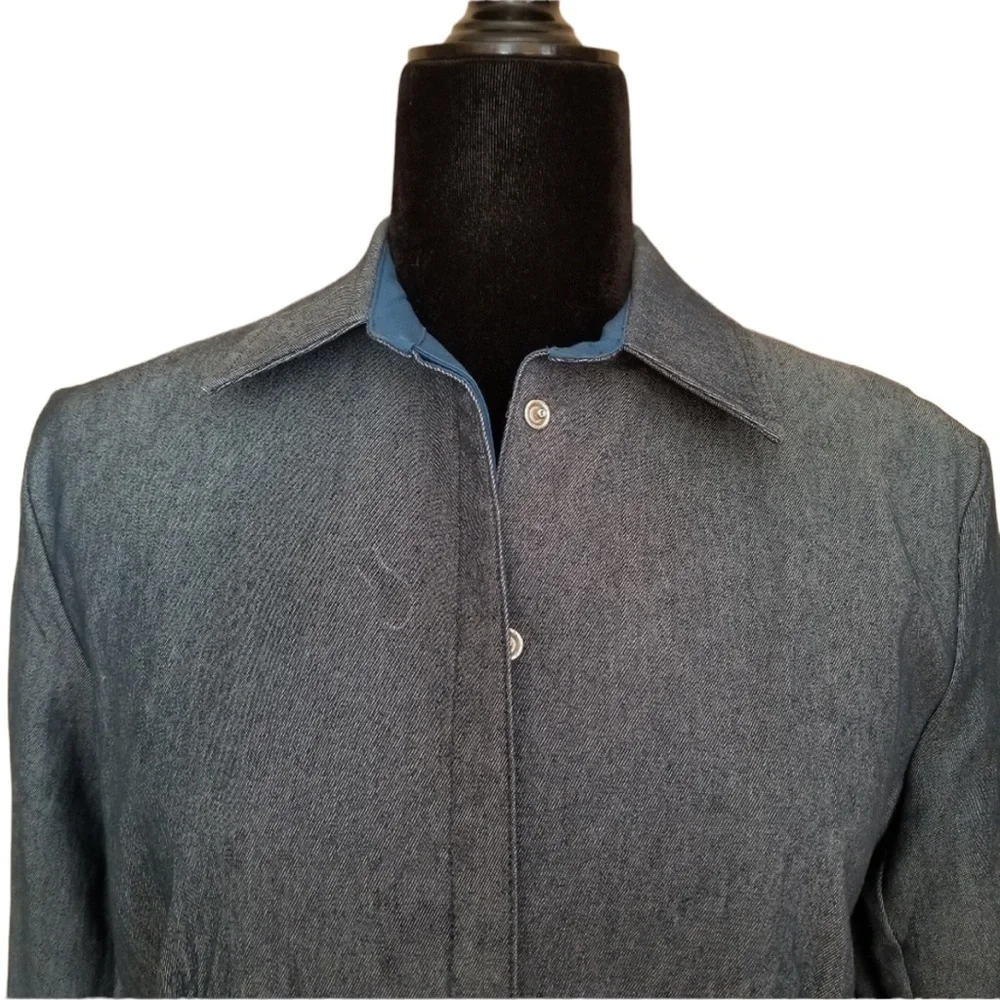 Banana Republic Stretch Blue Denim Jacket - Size 8 - Picture 2 of 5